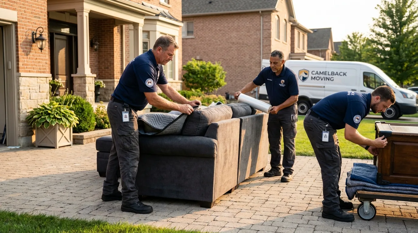 Large estate moving crew wrapping furniture in Bardwell, KY